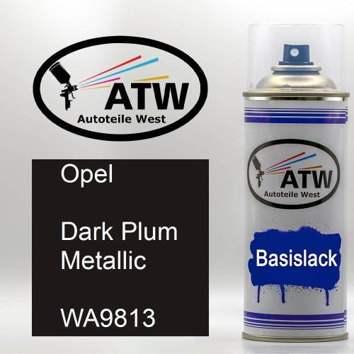 Opel, Dark Plum Metallic, WA9813: 400ml Sprühdose, von ATW Autoteile West.